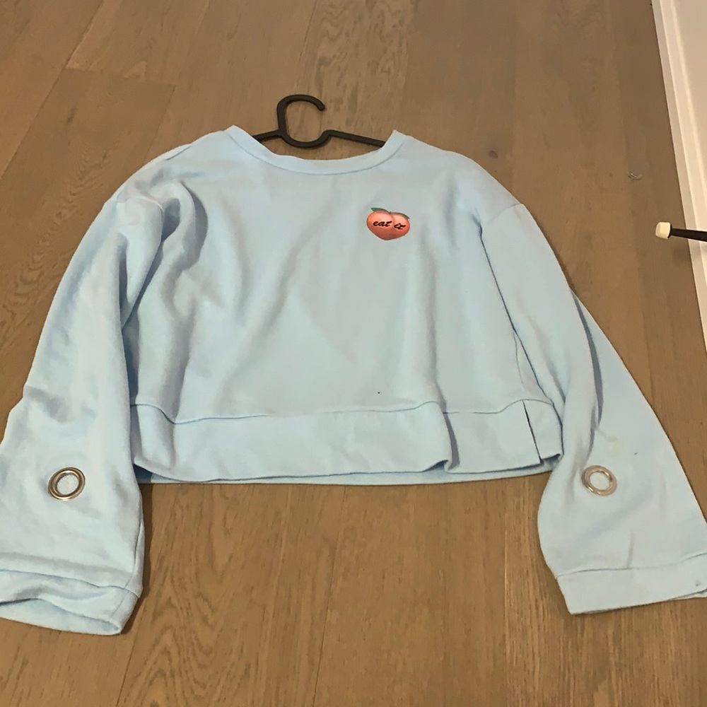 Light blue emoji sweater